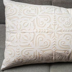 Indian Cotton Sham with Hand Cutwork